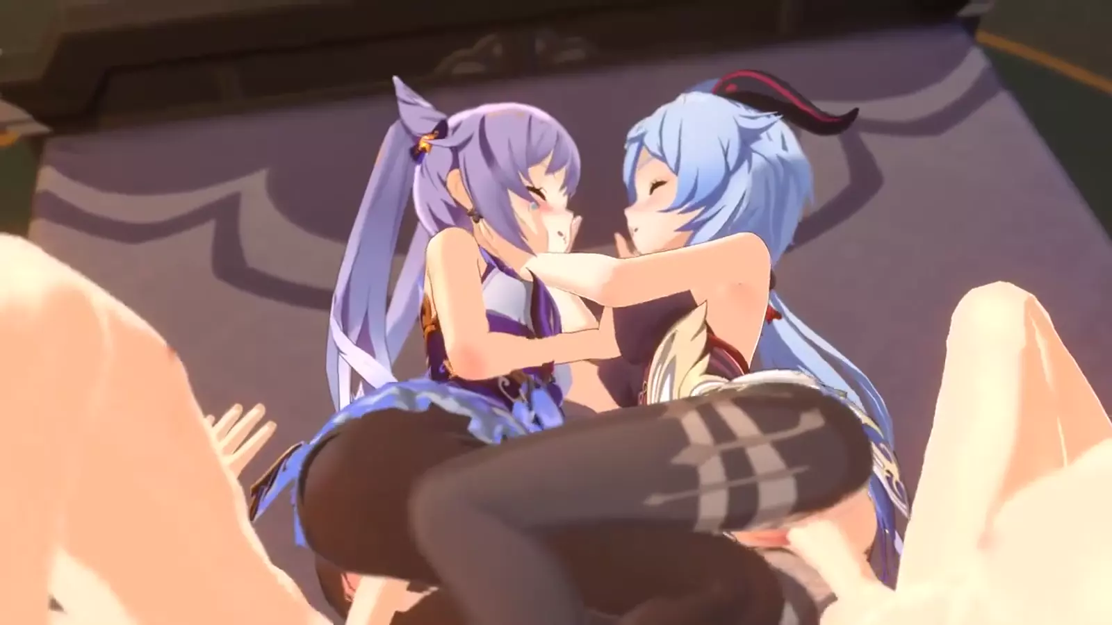 Futa sisters tomcat licking